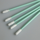 Lint Free Cleanroom Swab Small Round Head Polyester Swabs Green PP Handle
