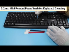 정밀 몰드 세정 마이크로는 자유로운 ESD 폼 팁 고청정실 면봉 3.2 밀리미터 린트를 가리켰습니다