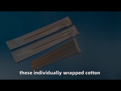 CA-006 생분해 가능한 긴 목재 스틱 청정실 Q 팁 산업용 면화 잎 청소 스랩 스틱