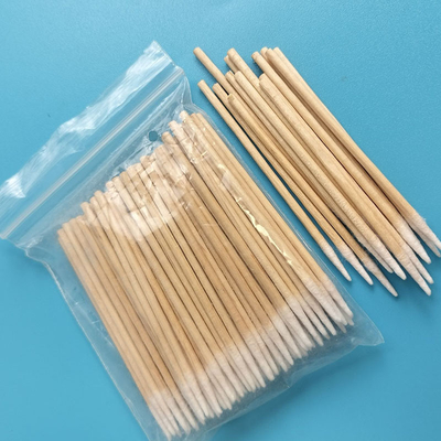 3 " 린트는 공장 세정을 위한 면 꽃봉오리 나무 막대기 1 밀리미터 극소 날카로운 면봉을 자유롭게 합니다