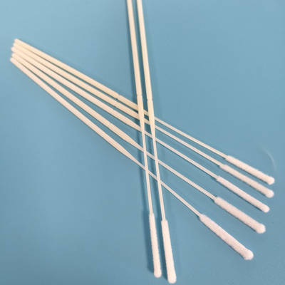 ABS Stick Flocked Nylon Nasal Swab 단독으로 포장된 분쇄점으로 샘플 수집 스랩