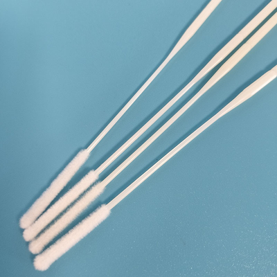 ABS Stick Flocked Nylon Nasal Swab 단독으로 포장된 분쇄점으로 샘플 수집 스랩