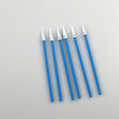 밋밋한 날카로운 스폰지 머리 76mm 폼 스바브 블루 핸들 정밀 청소