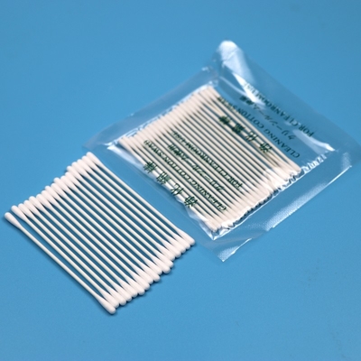 환경 친화적 인 종이 스틱 3.2mm 작은 둥근 Qtips 청정실 두 개의 머리와 함께 솜 덩어리 스랩
