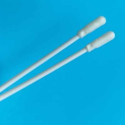 8cm PP 스틱 멸균 폼 팁 면봉, 튜브 포함, 실험실 환경 표면 샘플링 면봉
