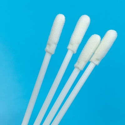8cm PP 스틱 멸균 폼 팁 면봉, 튜브 포함, 실험실 환경 표면 샘플링 면봉