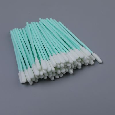 6mm 둥근 폼 톱 청소 스랩 튼튼한 녹색 손잡이 린트 무료 정밀 청소 응용기 길이 100mm