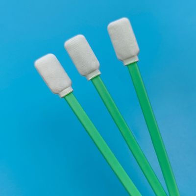 TX714 먼지 없는 평평한 사각형 ESD 폴리에스터 면봉 표면 청소 클린룸 면봉 (이중 헤드)