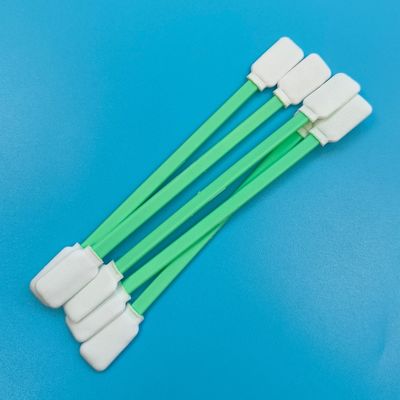 TX714 먼지 없는 평평한 사각형 ESD 폴리에스터 면봉 표면 청소 클린룸 면봉 (이중 헤드)