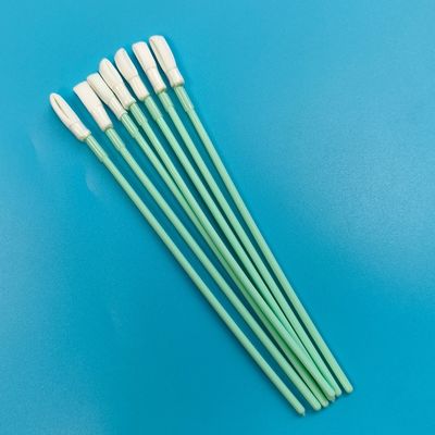 Lint Free 6.5" Extra Long Handle Double Layers Polyester Swab Handmade Cleanroom Swab for Optical Cleaning