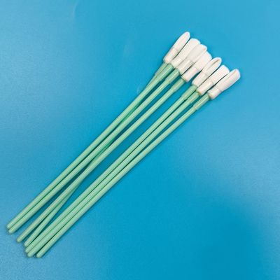 Lint Free 6.5" Extra Long Handle Double Layers Polyester Swab Handmade Cleanroom Swab for Optical Cleaning