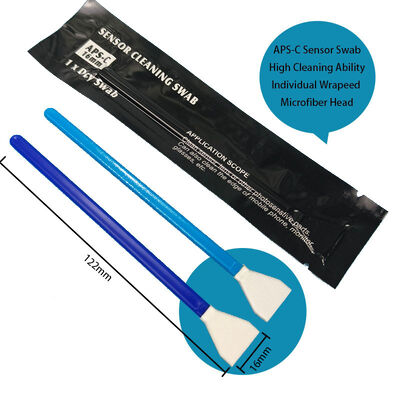 DSLR 카메라 청소용 면봉을 자세히 설명하는 APS-C 카메라용 개별 포장된 16mm 극세사 센서 면봉