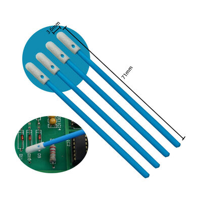742 린트 프리 블루 핸들 3.6mm 정밀 스폰지 면봉 전자 제품 청소 폼 팁 클린 룸용 면봉 자세히 설명