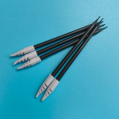 751 린트 프리 블랙 핸들 나선형 포인트 자동차 디테일링 스펀지 팁 클린룸 스펀지 헤드셋 청소용