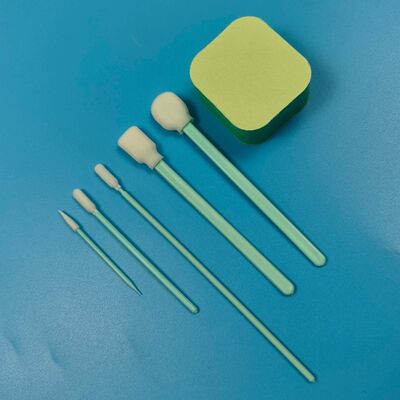 휴대용 녹색 손잡이 마이크로 스폰지 자세히 면봉 키트 정밀 청소 면봉 키트 자동차 청소 키트