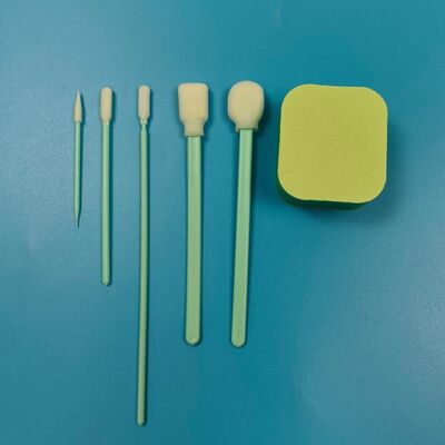 휴대용 녹색 손잡이 마이크로 스폰지 자세히 면봉 키트 정밀 청소 면봉 키트 자동차 청소 키트