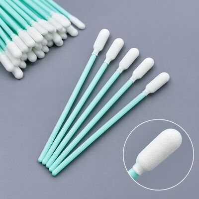 6mm 둥근 폼 톱 청소 스랩 튼튼한 녹색 손잡이 린트 무료 정밀 청소 응용기 길이 100mm