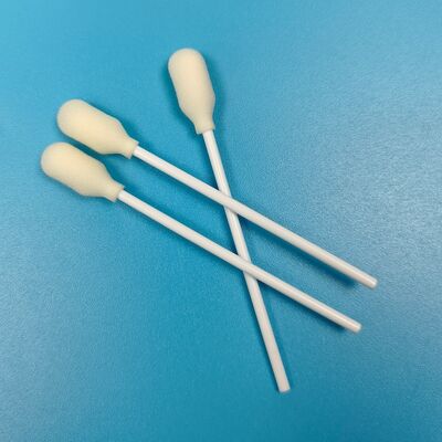 의학 테스트를 위한 처분할 수 있는 백색 PP 지팡이 거품 덮개 면 갯솜 지팡이 거품 끝 면봉