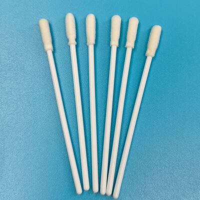 8cm 일회용 흰색 PP 스틱 멸균 폼 팁 면봉 VTM 키트 독감 테스트 구강 면봉 환경 테스트 면봉 표면 샘플링 면봉