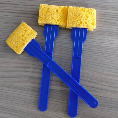 분리 가능한 셀룰로오스 스펀지 스틱 미생물 표본 수집 스랩 표면 샘플링 스랩 환경 모니터링 실험실용 스랩