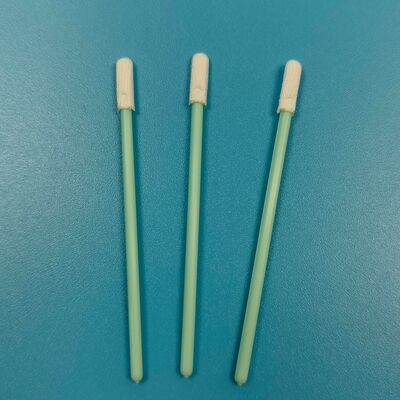 TX758 보풀이 없는 작은 편평한 청정실 면봉 반도체 청소 ESD 폴리에스테 면봉 Pecision 청소 면봉