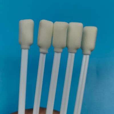 백색 PP 지팡이 두 배 끝난 직사각형 갯솜 ​​청소 면봉 Mimaki 인쇄 기계 청소 거품 끝 청정실 면봉