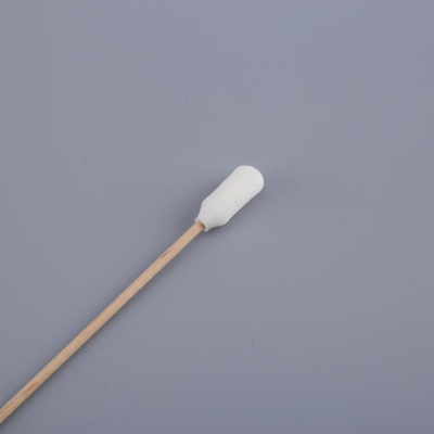 백색 해면 머리 병원 대조를 위한 목제 손잡이 면 면봉 지팡이
