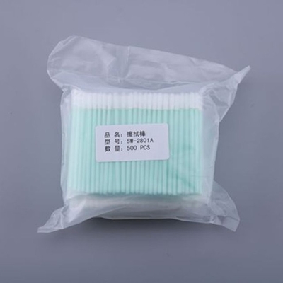 실험실 겹켜 폴리에스테 면봉, 청정실 면 면봉 플라스틱 지팡이