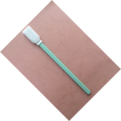 직사각형 Microfiber는 녹색 PP 지팡이, 인쇄 기계를 위한 메마른 청소 면봉을 닦습니다