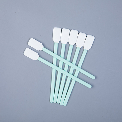 직사각형 Microfiber는 녹색 PP 지팡이, 인쇄 기계를 위한 메마른 청소 면봉을 닦습니다