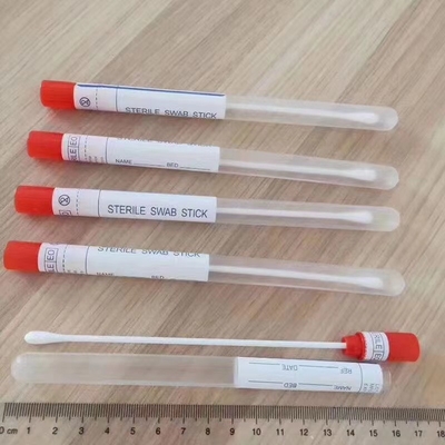 병원 샘플 수집을 위한 ABS 스틱 EO 불모 바이러스 검사 거품 면봉