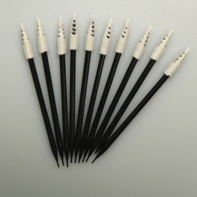 보푸라기 없는 나선형 뾰족한 거품 끝 면봉 애플리케이터 76mm 길이