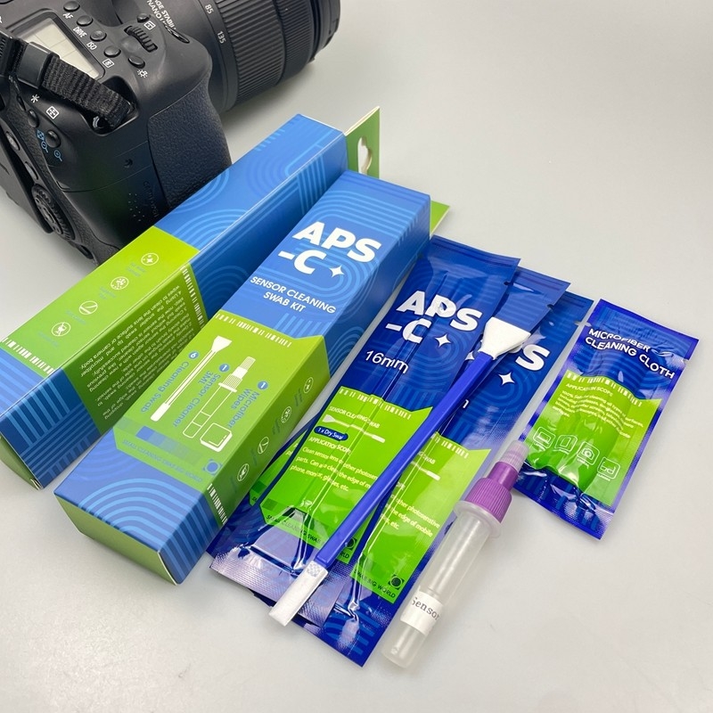 3 in 1 APS-C 카메라 센서 스랩 청소 키트 개별적으로 센서 클리너와 함께 포장