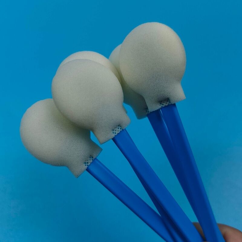 28mm 일회용 PP 스틱 대형 원형 스폰지 팁 면봉 어플리케이터 피부 관리용 원형 폼 면봉 어플리케이터